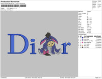 Dior Eeyore Embroidery