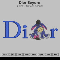 Dior Eeyore Embroidery