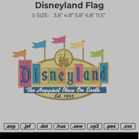 Disneyland flag Embroidery