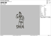 Dna Outline Embroidery File 6 sizes