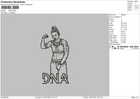 Dna Outline Embroidery File 6 sizes