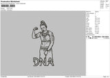 Dna Outline Embroidery File 6 sizes