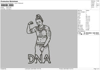 Dna Outline Embroidery File 6 sizes