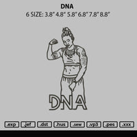 Dna Outline Embroidery File 6 sizes