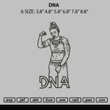 Dna Outline Embroidery File 6 sizes