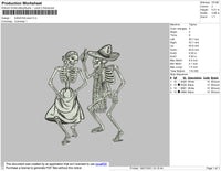 Dancing Skull Embroidery