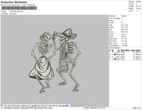 Dancing Skull Embroidery
