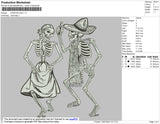 Dancing Skull Embroidery