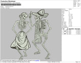 Dancing Skull Embroidery