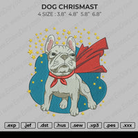 Dog Christmas Embroidery