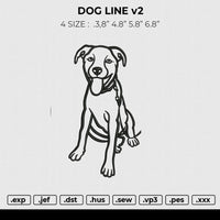 Dog Line v2 Embroidery