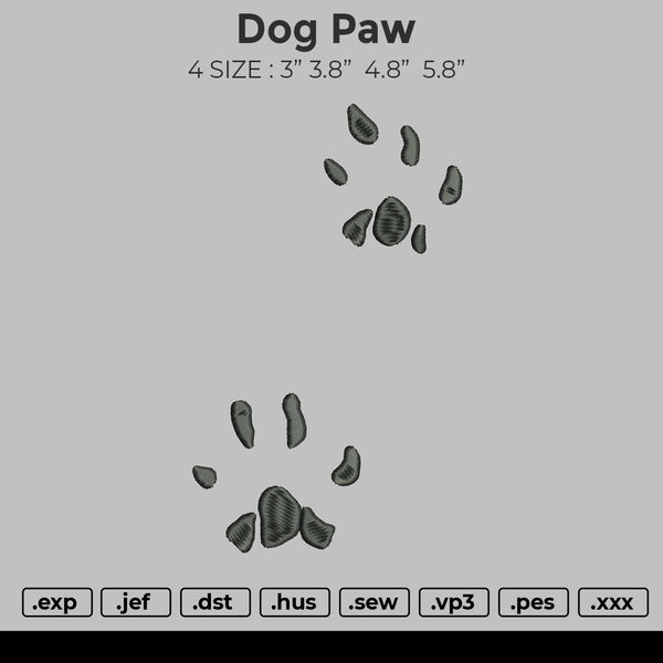 Dog Paw Embroidery