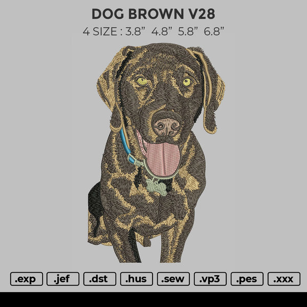 Dog Brown v28 Embroidery