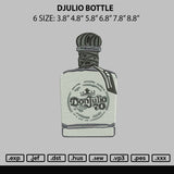 Djulio Bottle Embroidery File 6 sizes