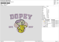 Dopey Embroiery File 6 sizes