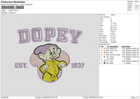 Dopey Embroiery File 6 sizes