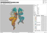 Dragon Ball Blue & Orange Embroidery