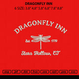 Dragonfly Inn Embroidery File 6 sizes