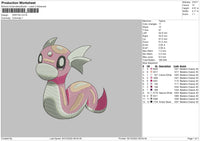 Dratini Embroidery File 6 sizes