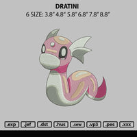Dratini Embroidery File 6 sizes