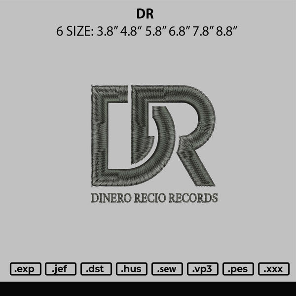 Dr Embroidery File 6 sizes