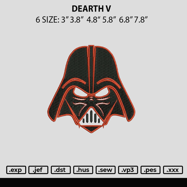Dearth V Embroidery File 6 sizes