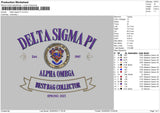 Delta Sigma Pi V2 Embroidery File 6 sizes
