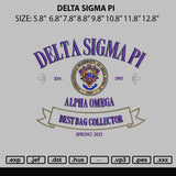 Delta Sigma Pi V2 Embroidery File 6 sizes