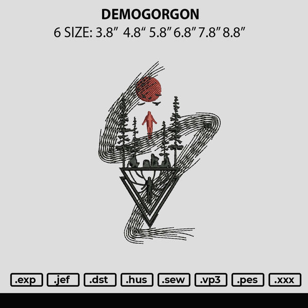 Demogorgon Embroidery File 6 sizes