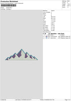 Mountain Embroidery File 6 sizes