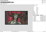 Diablo Rectangle Embroidery File 6 sizes