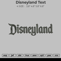 Disneyland Text