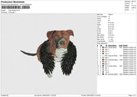 Dog wings Embroidery
