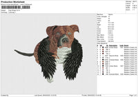 Dog wings Embroidery