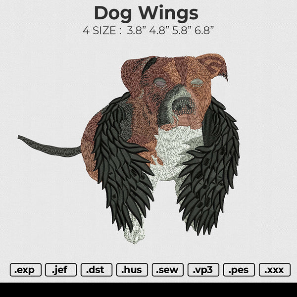 Dog wings Embroidery