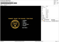 Electrical S Embroidery File 6 sizes.