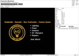 Electrical S Embroidery File 6 sizes.