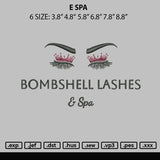 E Spa Embroidery File 6 sizes