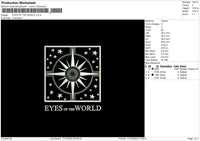 Eyes Of The World Embroidery File 6 sizes