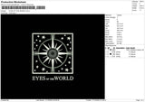 Eyes Of The World Embroidery File 6 sizes