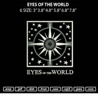 Eyes Of The World Embroidery File 6 sizes