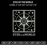 Eyes Of The World Embroidery File 6 sizes