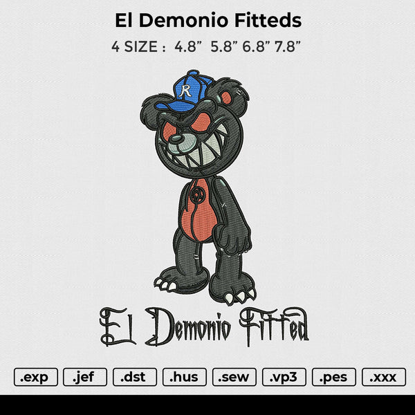 El Demonio Fitteds Embroidery