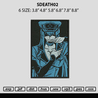 Sdeath 02 Embroidery File 6 sizes