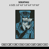Sdeath 02 Embroidery File 6 sizes