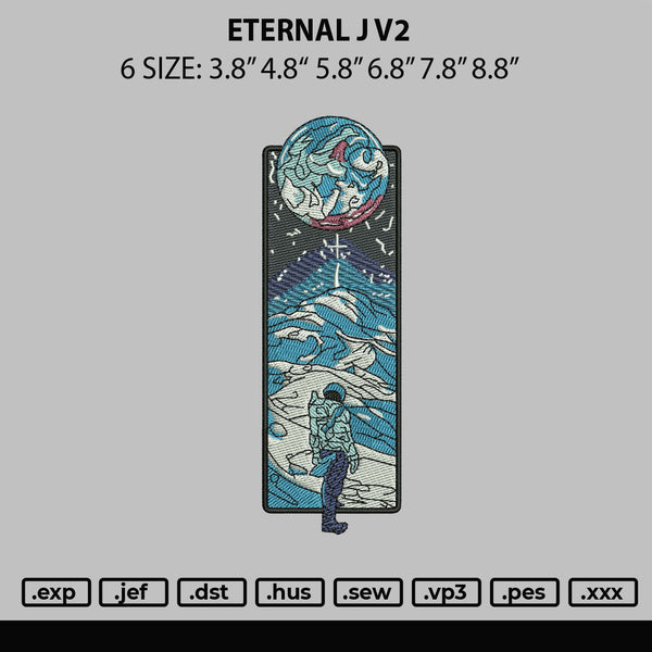 Eternal J V2 Embroidery File 6 sizes