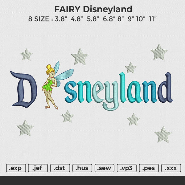 FAIRY disneyland Embroidery