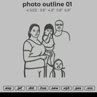 photo outline 01 Embroidery