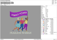 Female Power Embroidery