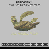 Fin Noggin V2 Embroidery File 6 sizes